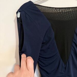 *Pictures don’t make justice* City Studio Ruched Navy Dress size Small